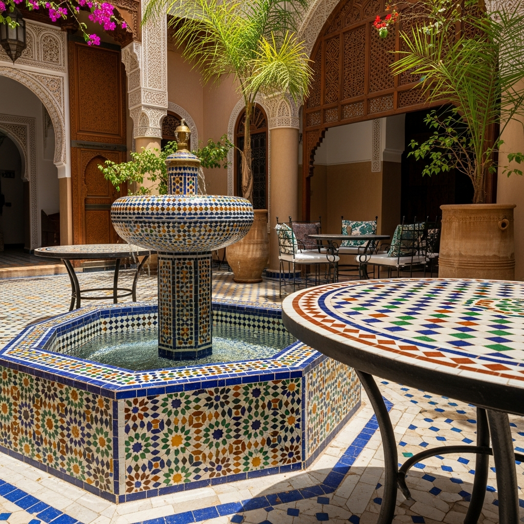 Produits de la collection Tables mosaïque et fontaines du Maroc sur Wedina