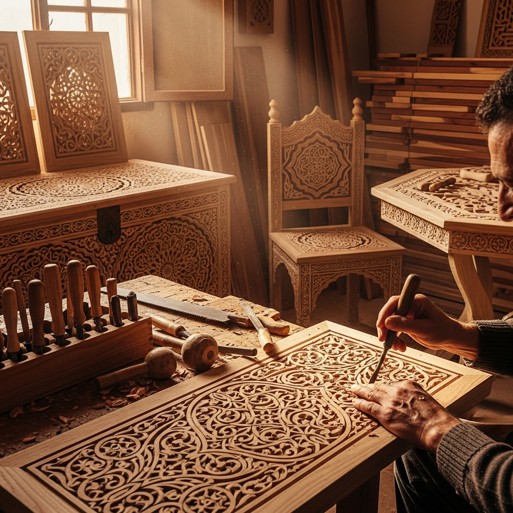 Produits de la collection Bois sculpté et mobilier du Maroc sur Wedina